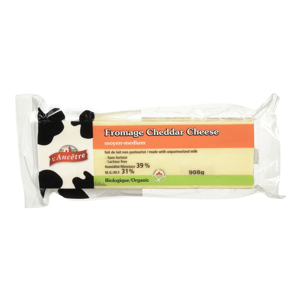 L'Ancêtre Organic Medium Cheddar 908g