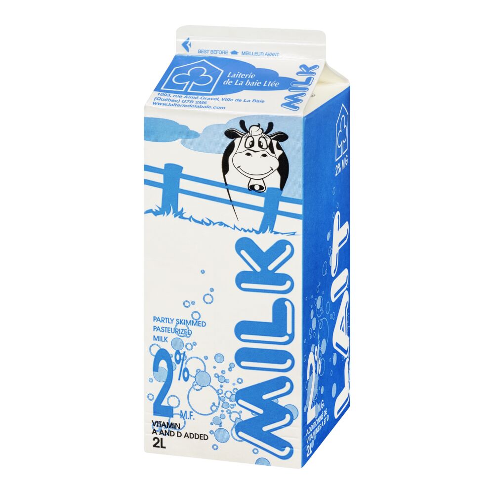 Laiterie de La Baie Partly Skimmed Milk 2% M.F. 2L