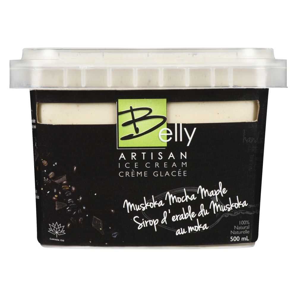 Belly Artisan Ice Cream Muskoka Mocha Maple Ice Cream 500ml