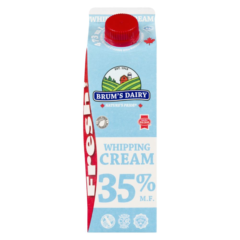 Brum's Dairy Whipping Cream 35% M.F. 473ml | Canadian Goodness