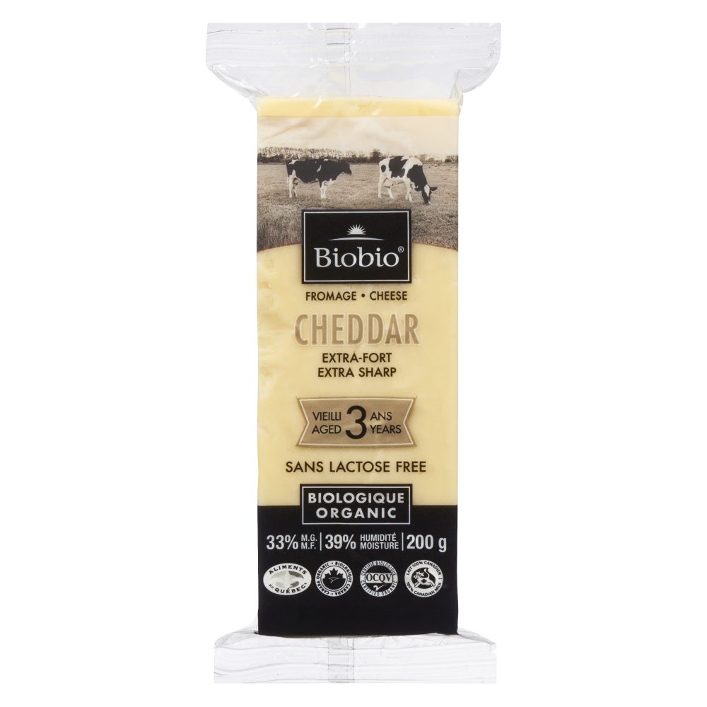 Biobio Organic Extra Sharp Cheddar Aged 3 Years 200g