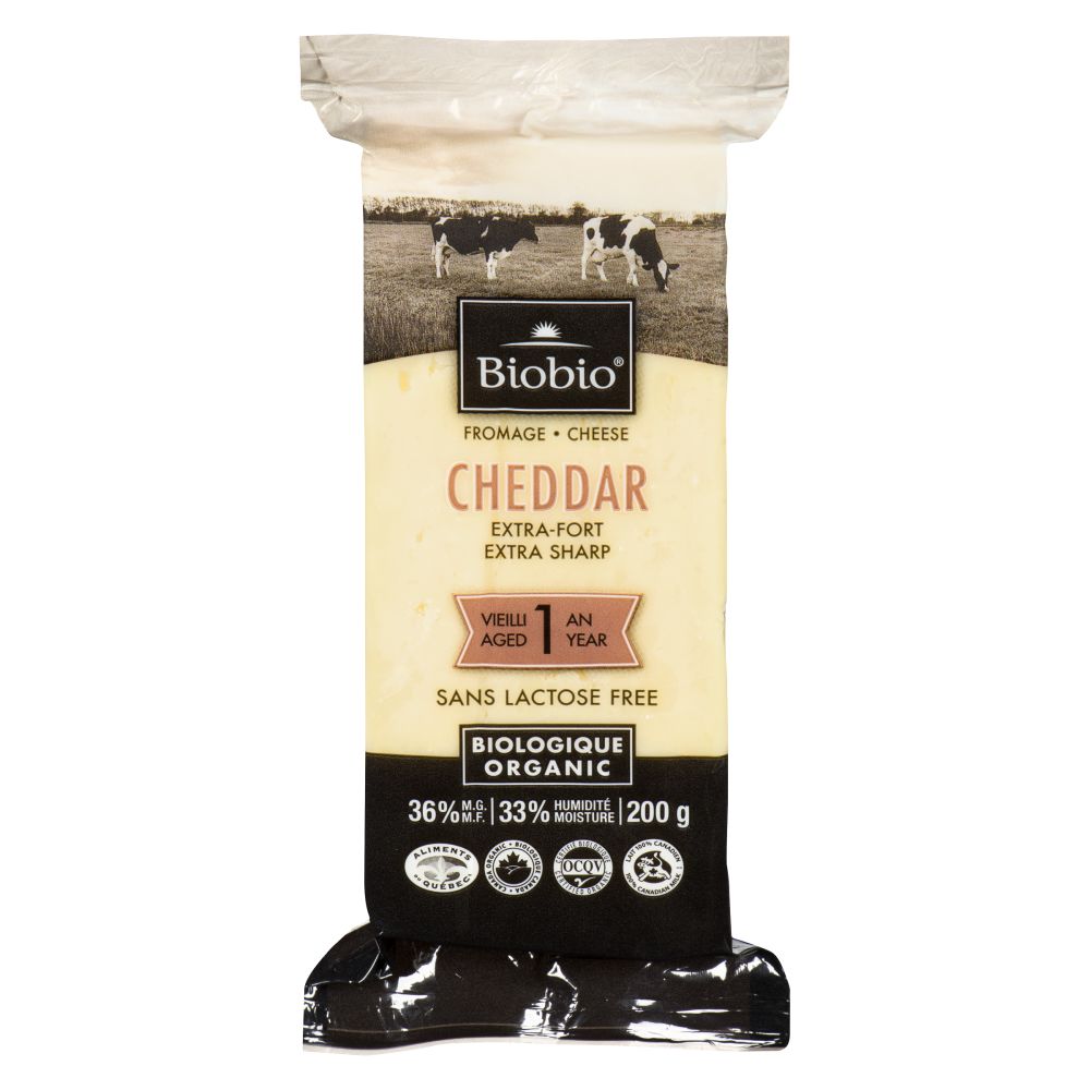 Biobio Organic Extra Sharp Cheddar Aged 1 Year 200g