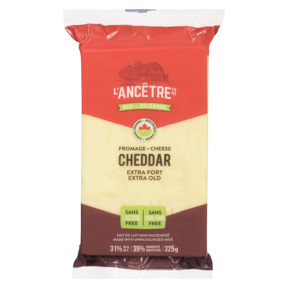 L'Ancêtre Organic Extra Old Cheddar 325g