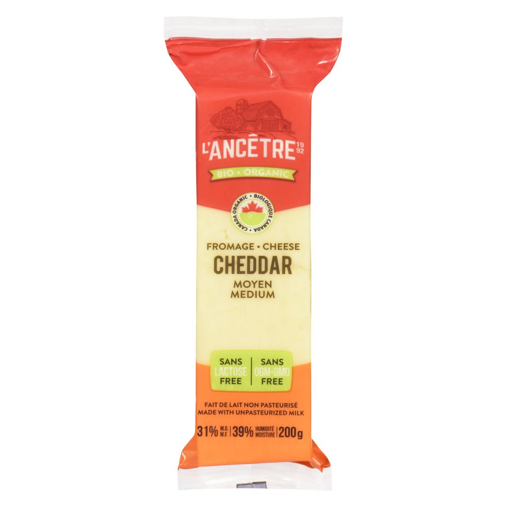 L'Ancêtre Organic Medium Cheddar 200g