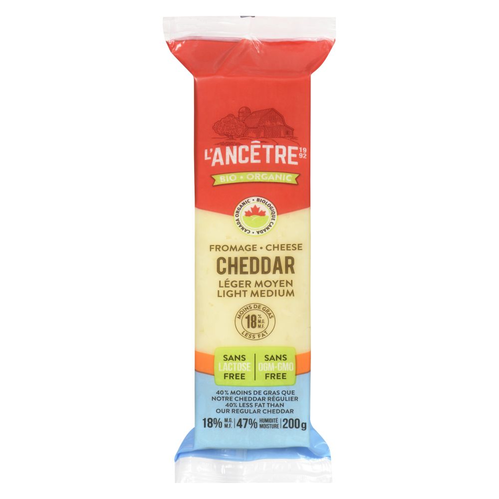 L'Ancêtre Organic Light Medium Cheddar 200g