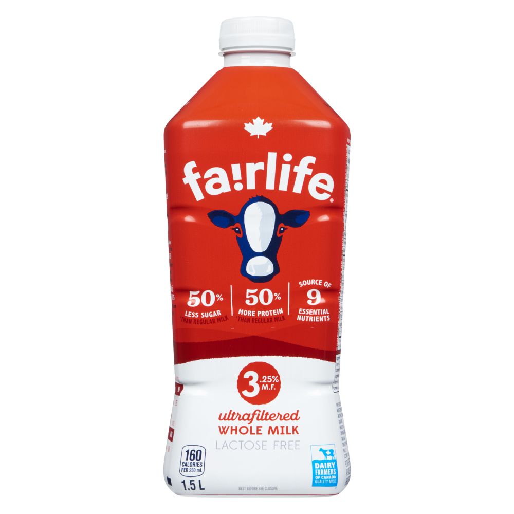 Fairlife Lactose Free Ultrafiltered Whole Milk 3.25% M.F. 1.5L