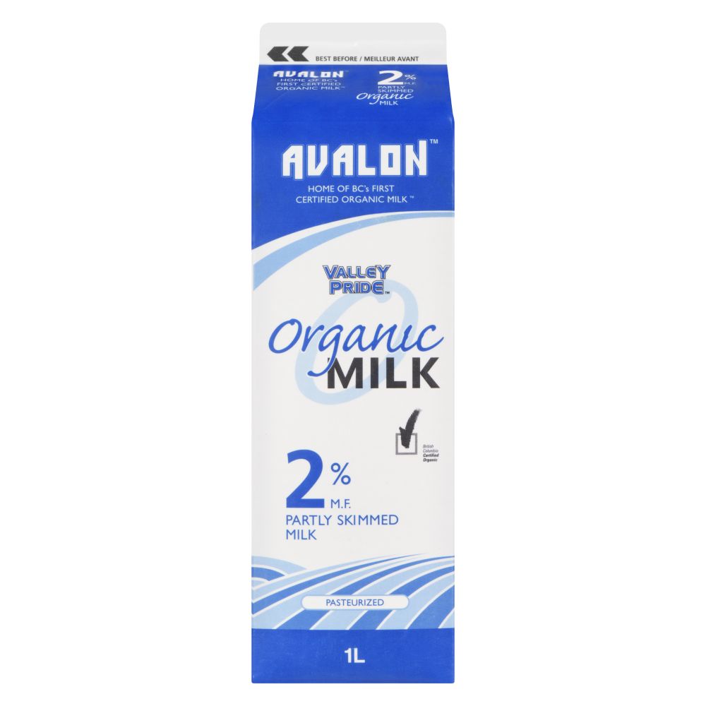 Valley Pride Organic Partly Skimmed Milk 2% M.F. 1L