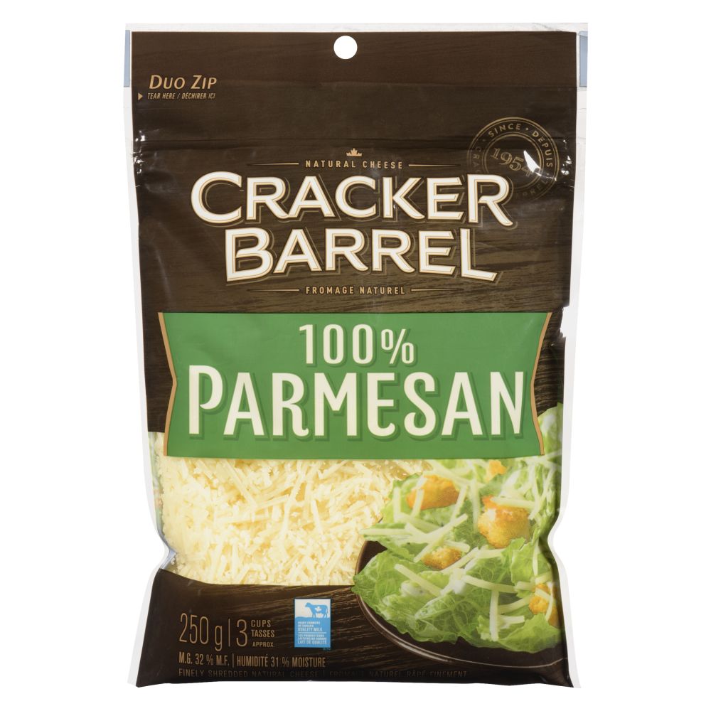 Cracker Barrel Shredded 100% Parmesan 250g