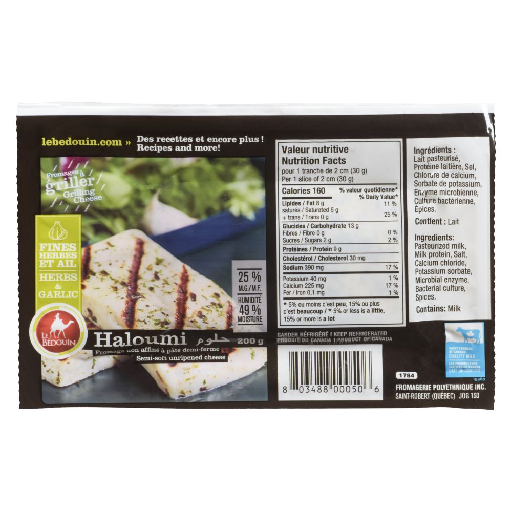 Le Bédouin Haloumi Herbs & Garlic 200g