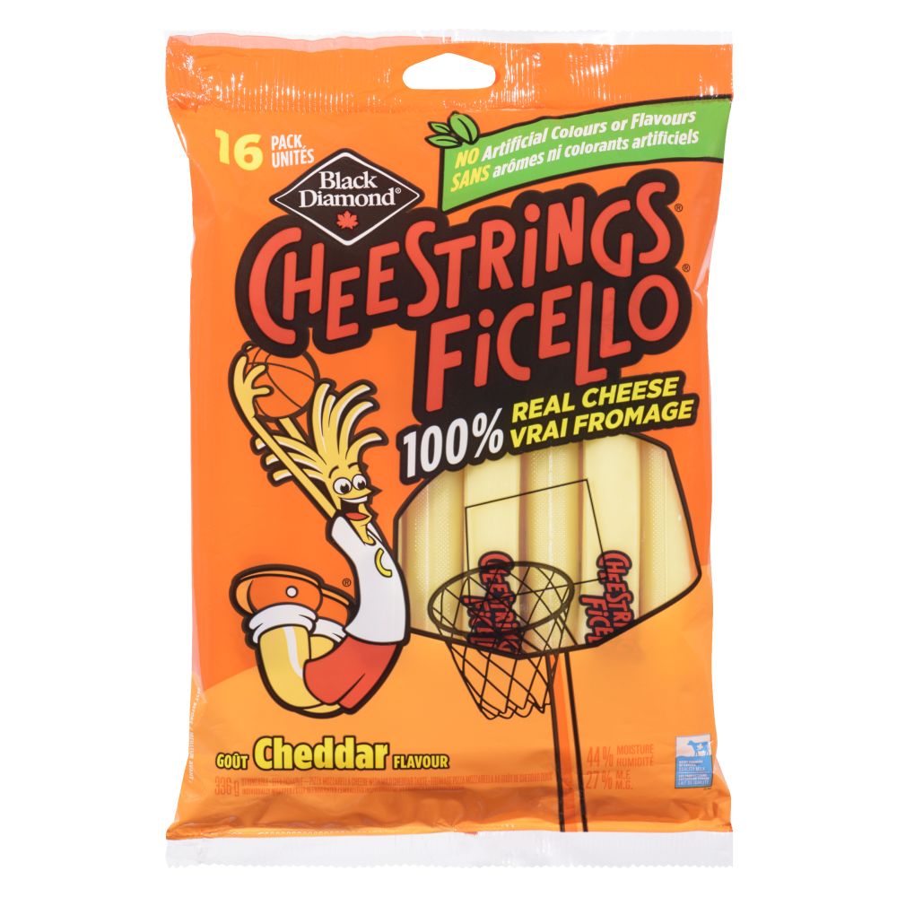 Cheestrings White Pizza Mozzarella Cheddar Flavour Stingable Cheese 336g