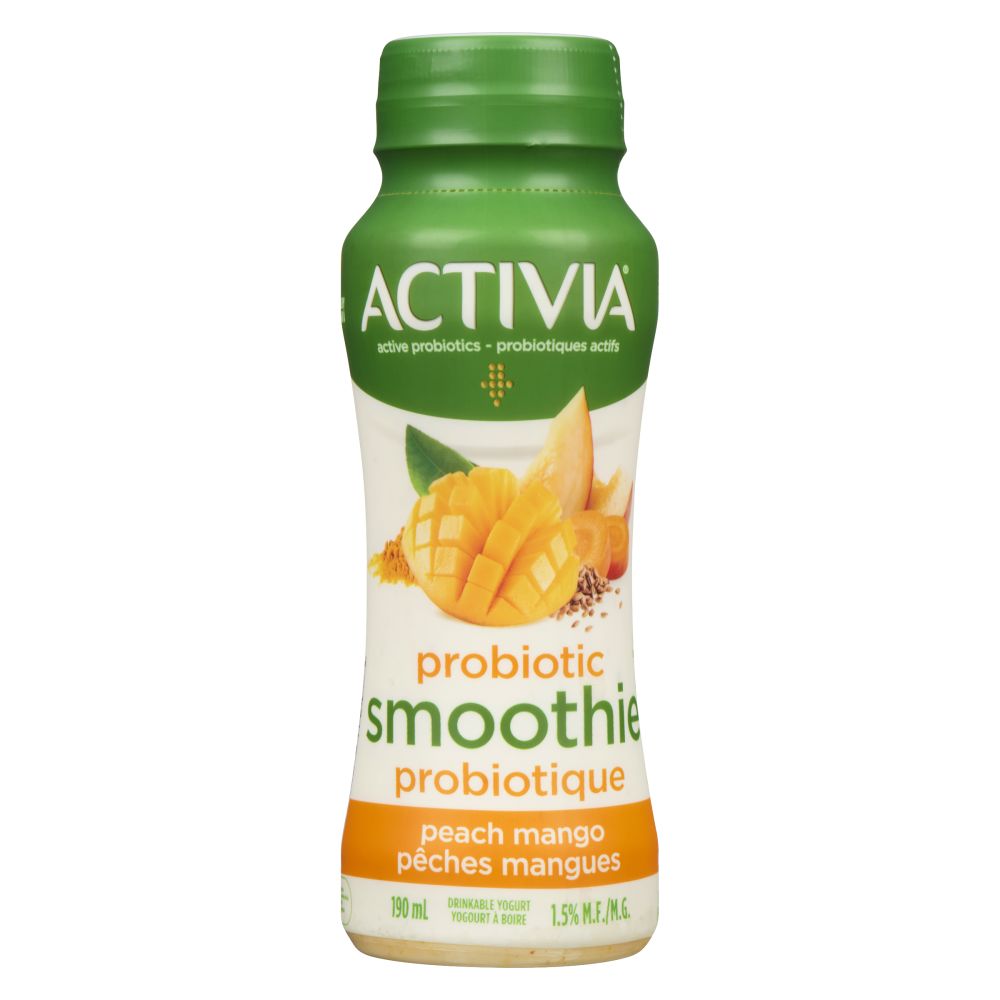 Activia Flax, Date, Peach, Carrot, Mango, Turmeric, Probiotic Smoothie 1.5% M.F. 190ml