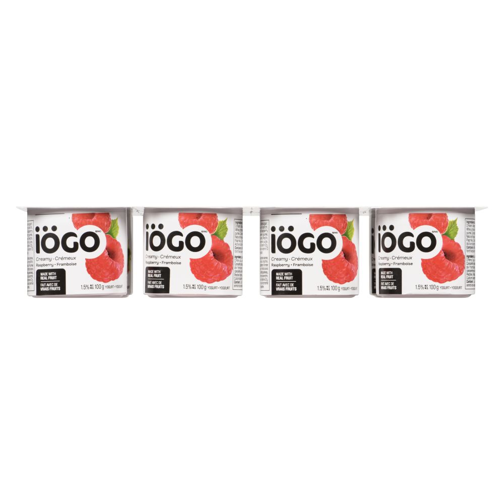 Iögo Strawberry Raspberry Yogurt 1.5% M.F. 8x100g