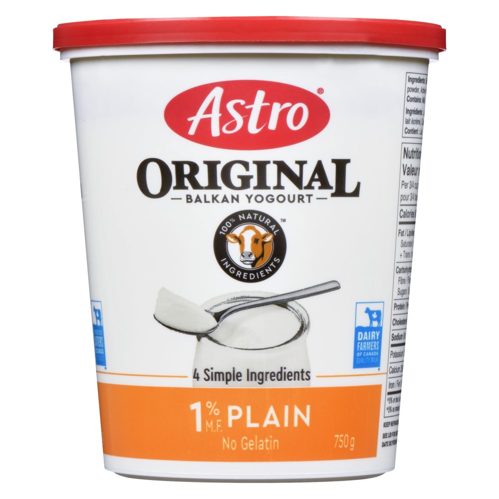 Astro Plain Balkan Yogourt 1% M.F. 750g