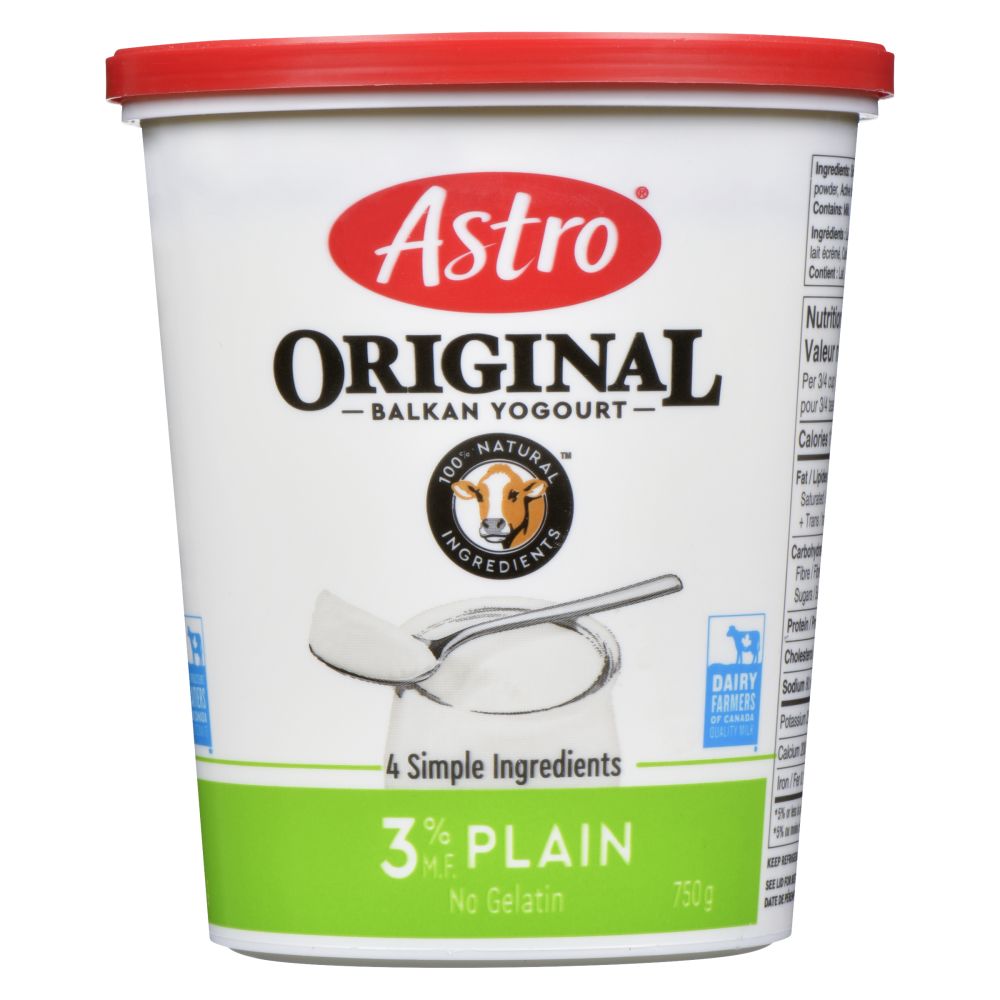 Astro Plain Balkan Yogourt 3% M.F. 750g