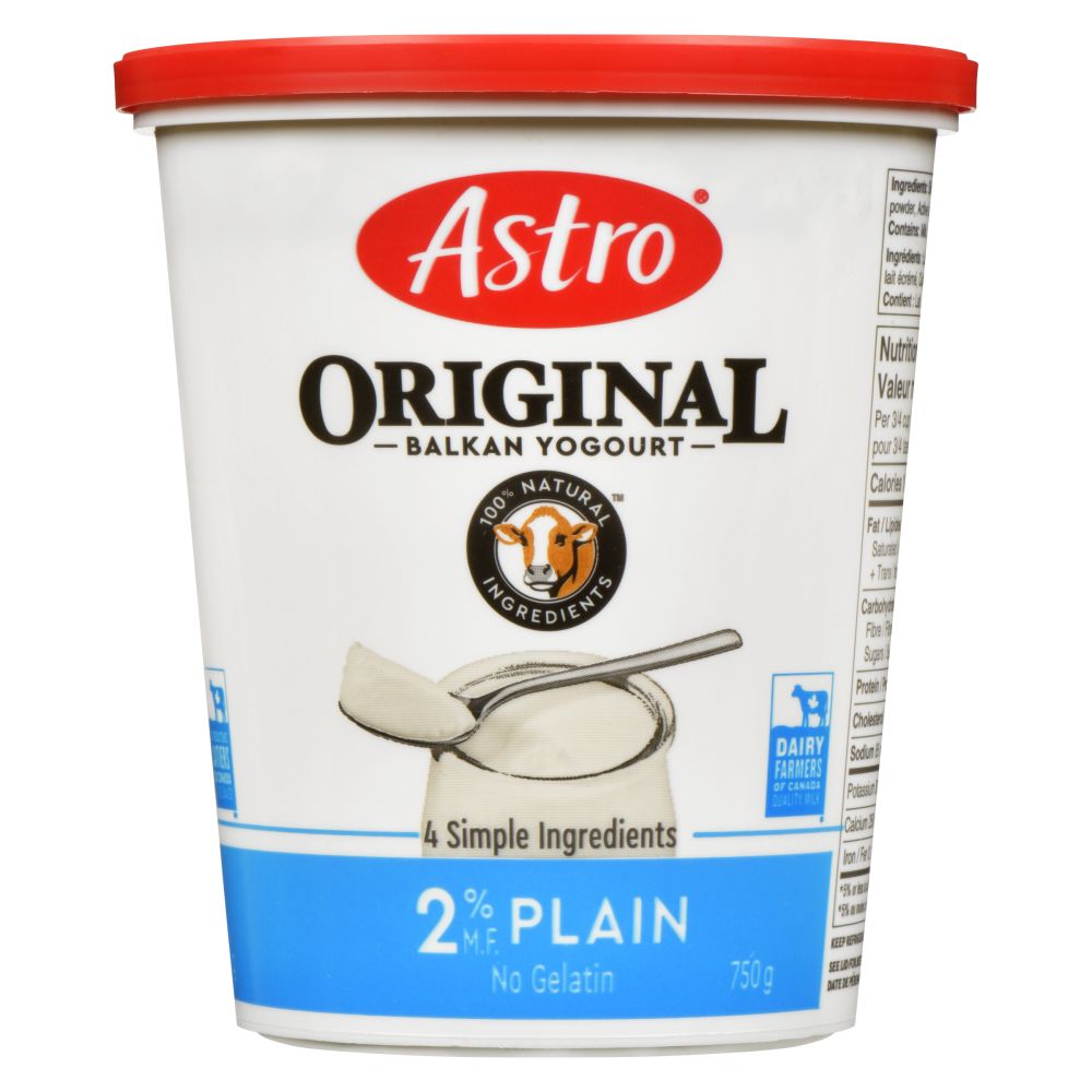 Astro Plain Balkan Yogourt 2% M.F. 750g