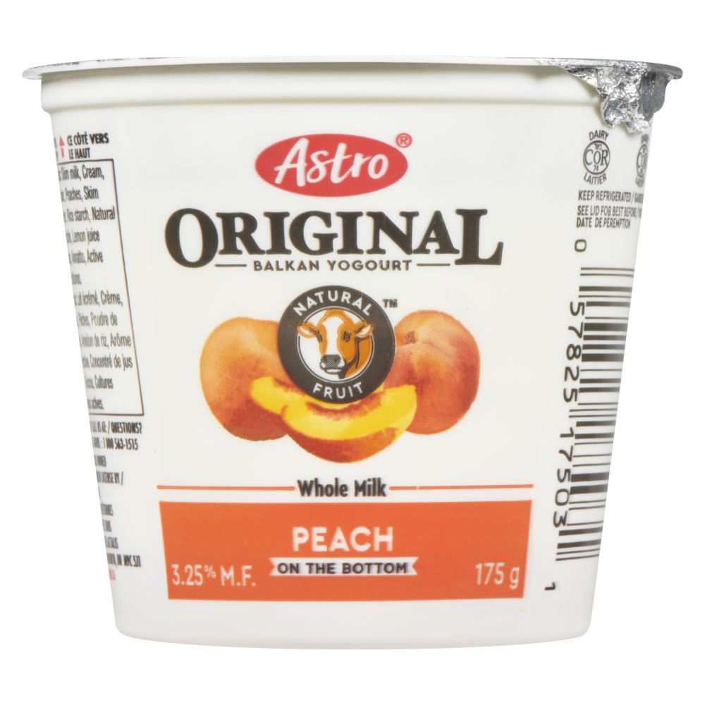 Astro Peach On The Bottom Balkan Yogourt 3.25% M.F. 175g