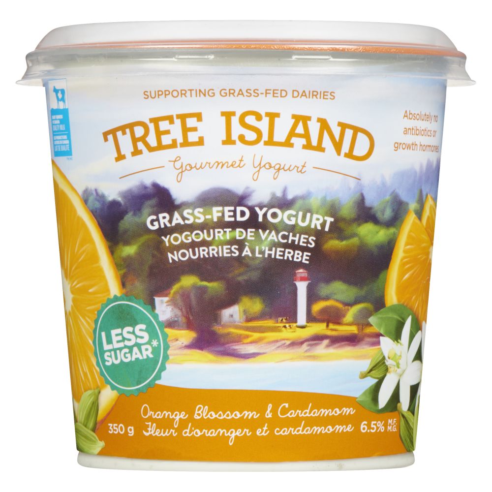 Tree Island Gourmet Yogurt Grass-Fed Orange Blossom & Cardamom Yogurt 6 ...