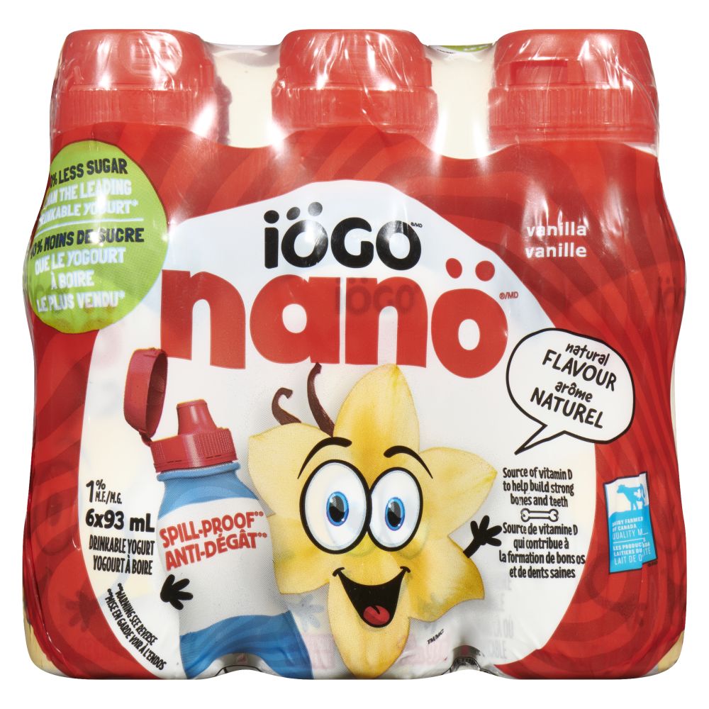 Iögo Vanilla Drinkable Yogurt 1% M.F. 6x93ml