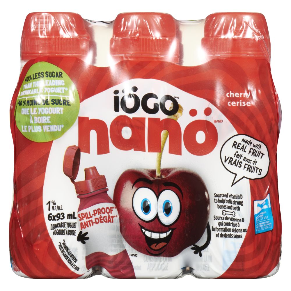 Iögo Cherry Drinkable Yogurt 1% M.F. 6x93ml