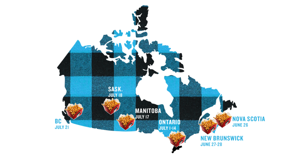 Smokes Poutinerie Tour Map