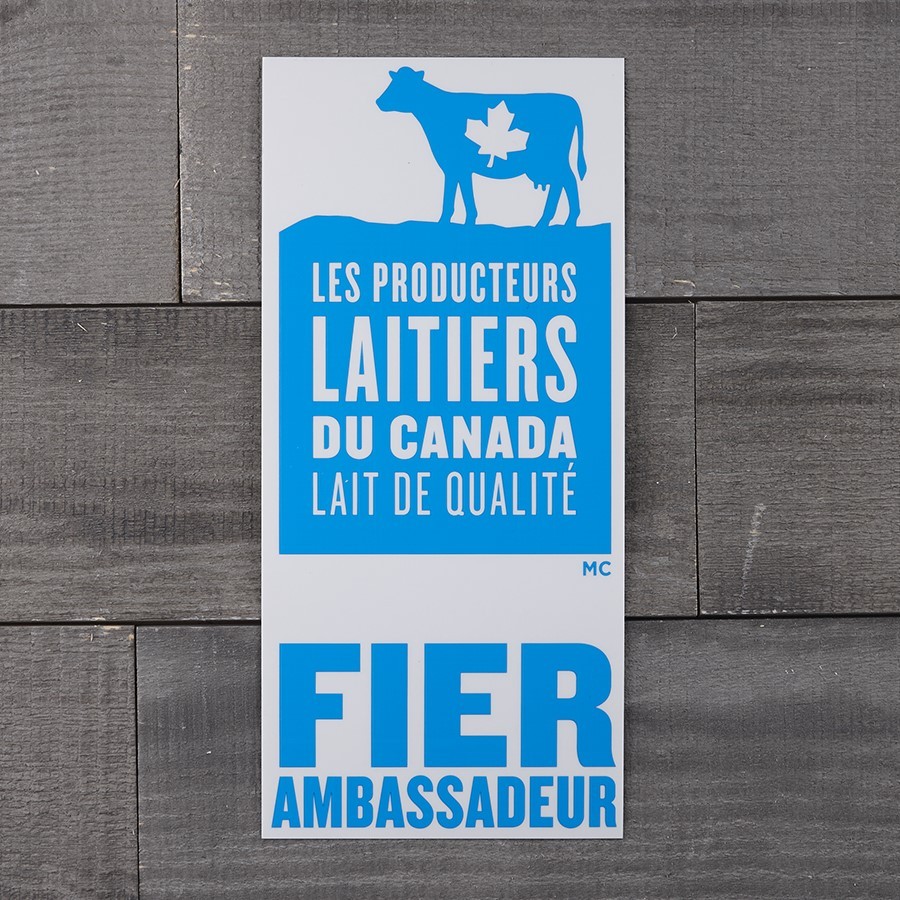 Fier Ambassadeur window cling in French