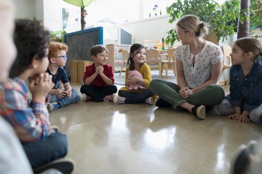 Children learning about health and nutrition